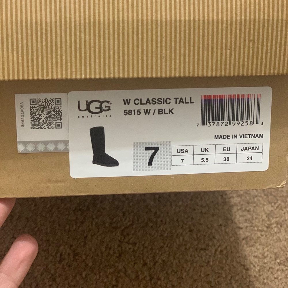 UGG Tall Classic Black Boots